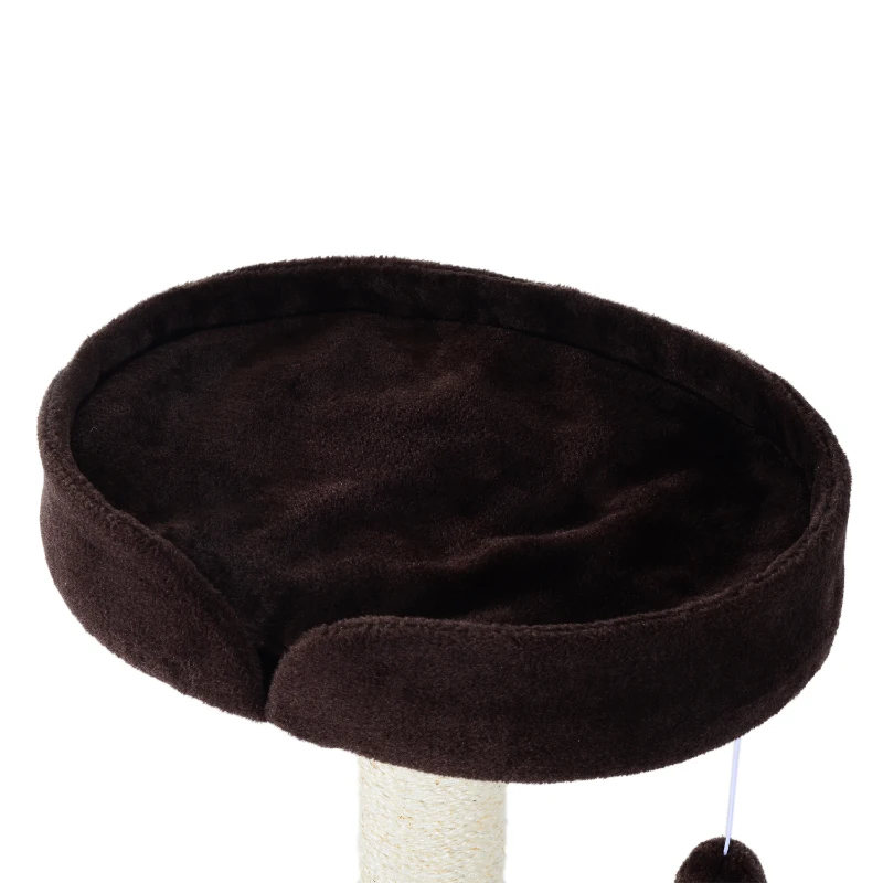 PawHut 70cm Height Cat Tree for Indoor Cats Scratching Post Furniture Pet Play Area Activity Center Kitten Climbers Climbing Exercise w/ Hanging Toy & Cushion