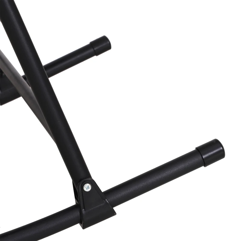 Outsunny Fauteuil à Bascule Rocking Chair Pliable de Jardin dim. 94L x 64l x 110H cm Acier époxy textilène Gris chiné