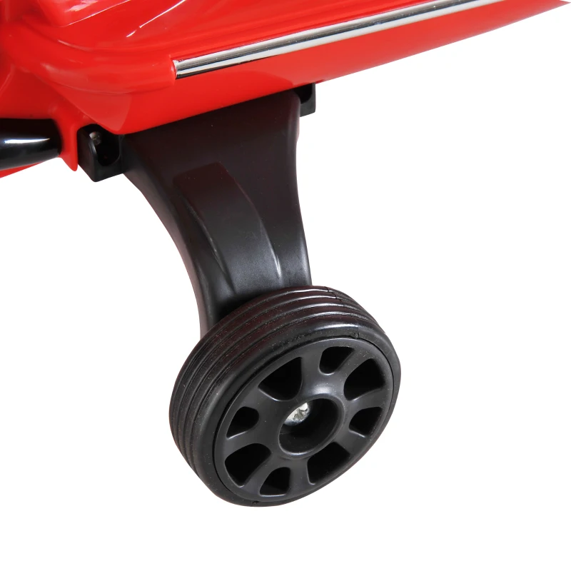 HOMCOM Moto Eléctrica Infantil Coche Triciclo Vespa Scooter Eléctrico a Batería con Luz MP3 USB Bocina para Niños Más de 3 Años Carga 25kg Rojo(m-9)