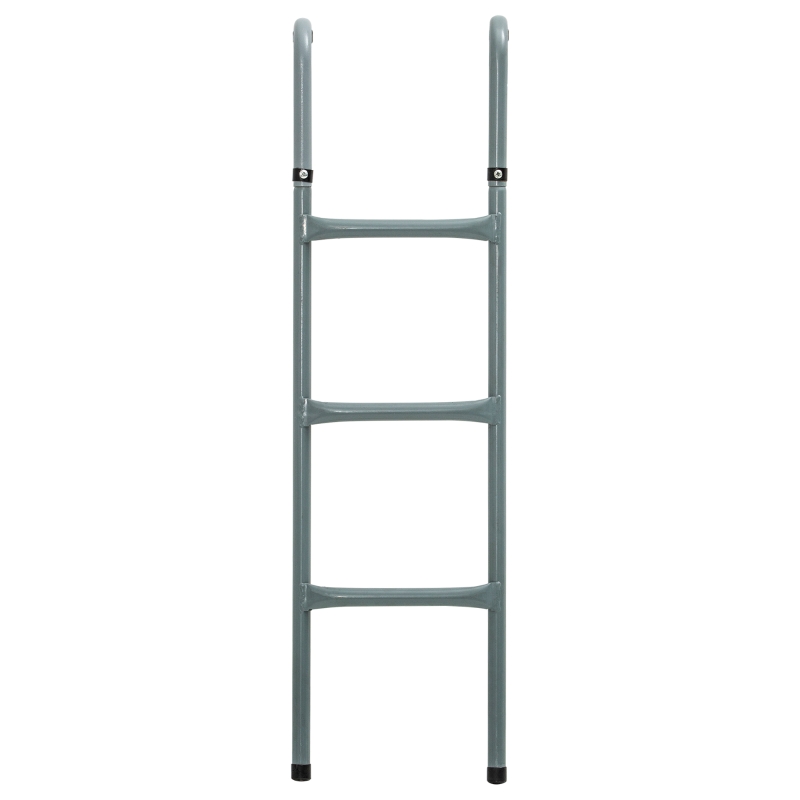 HOMCOM 12/14ft Trampoline Ladder Galvanized w/ Non-slip Mat
