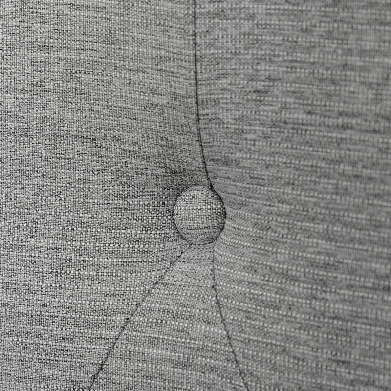 HOMCOM Tête de lit capitonnée - tête de lit rembourrée - dim. 150L x 120H cm - épaisseur 7 cm - MDF Coton Polyester Gris