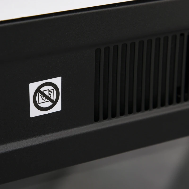 HOMCOM Chimenea Eléctrica de Pared Tipo Estufa Potencia 1800W Efecto Llama LED con Control Remoto Temporizador y Termostato 79x27x62,4 cm Blanco