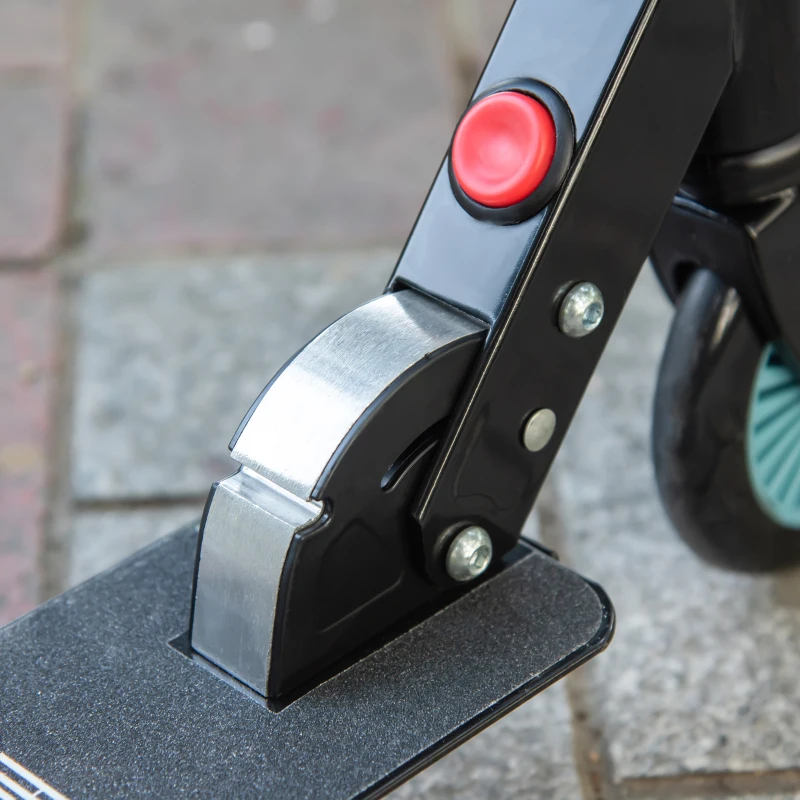 HOMCOM Kids Scooter One-Click Foldable Kick Scooter Adjustable Height for Boys and Girls 3 - 8 Years White