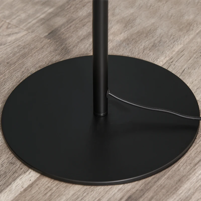 HOMCOM Lampadaire abat-jour avec interrupteur au pied style rétro industriel en grille métallique ampoule E27 40 W max. 27,5 x 27,5 x 159 cm noir