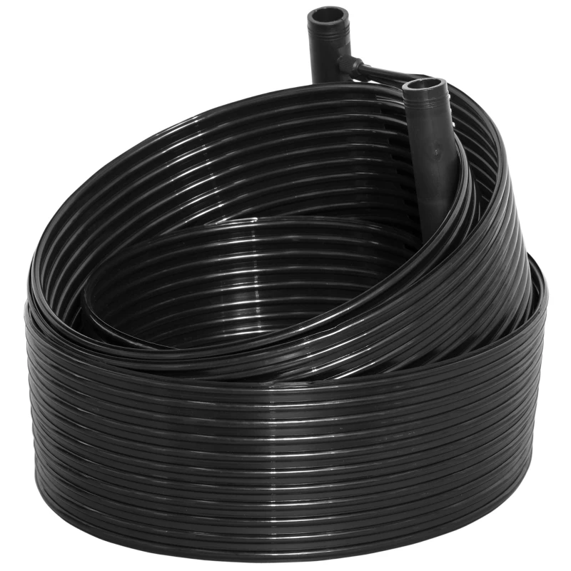 Outsunny Réchauffeur Solaire d'eau pour Piscine Hors Sol - Lot de 2 Tapis solaires Chauffants Piscine - Chauffeur écologique Piscine - PE Noir