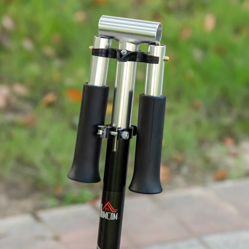 HOMCOM Kids Scooter One-Click Foldable Kick Scooter Adjustable Height for Boys and Girls 3 - 8 Years White