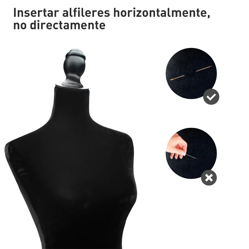 HOMCOM Maniquí de Costura Ajustable a 130-168 cm con Trípode de Madera para Fotografía de Moda Exposición de Prendas Negro