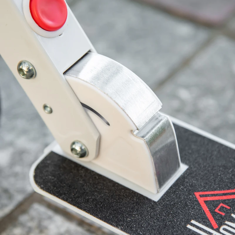 HOMCOM Kids Scooter One-Click Foldable Kick Scooter Adjustable Height for Boys and Girls 3 - 8 Years White