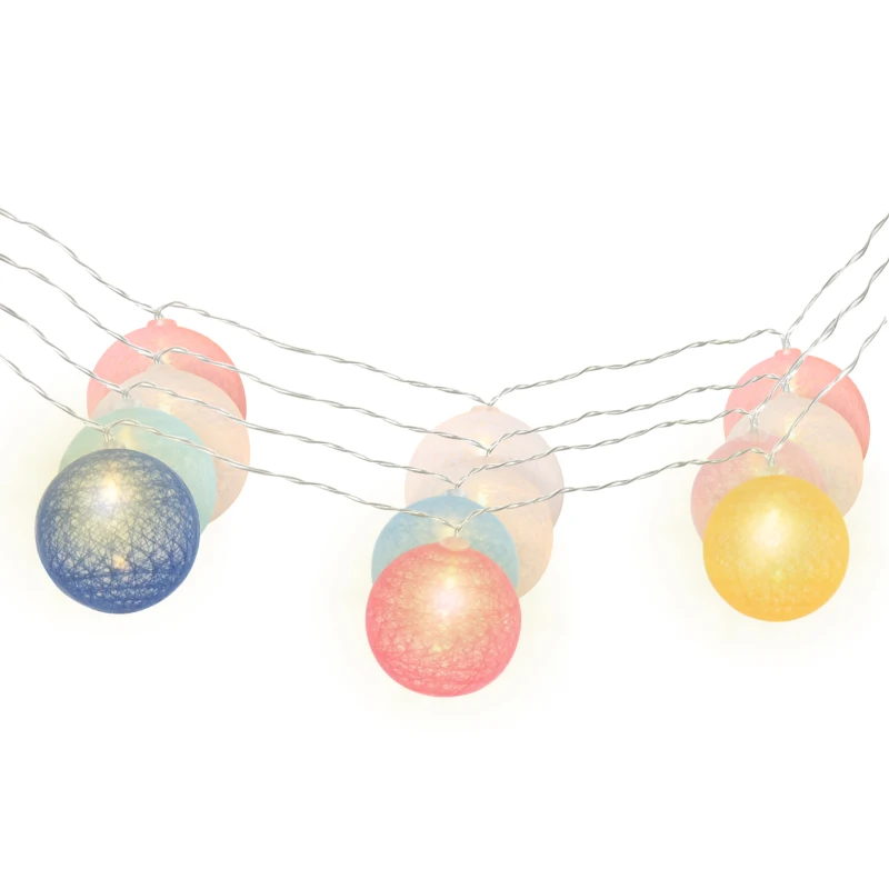 Outsunny 4-Pack Garden String Lights, Total 70ft 80 LED Globe Lights, Hanging Festoon Lights for Outdoor/Indoor, Party, Festival Decor