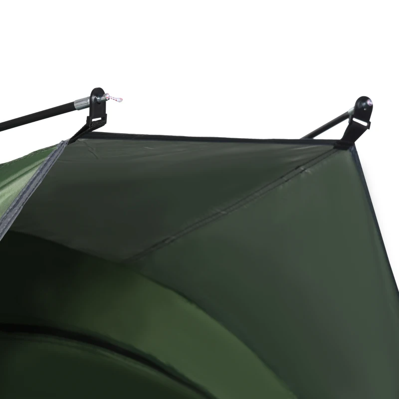 Outsunny Tente de plage abri de plage pliable dim. 2,30L x 1,40l x 1,27H m fenêtre sac transport inclu polyester vert