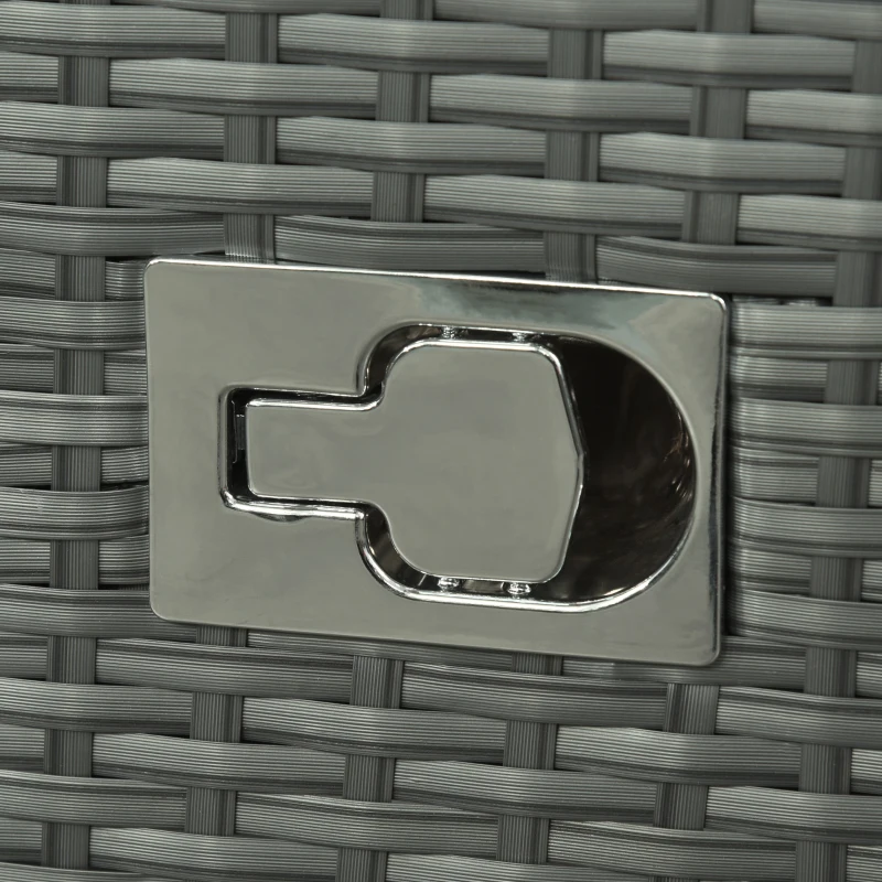 Outsunny Six-piece Outdoor Rattan Dining Set, with Reclining Armchairs - Orange