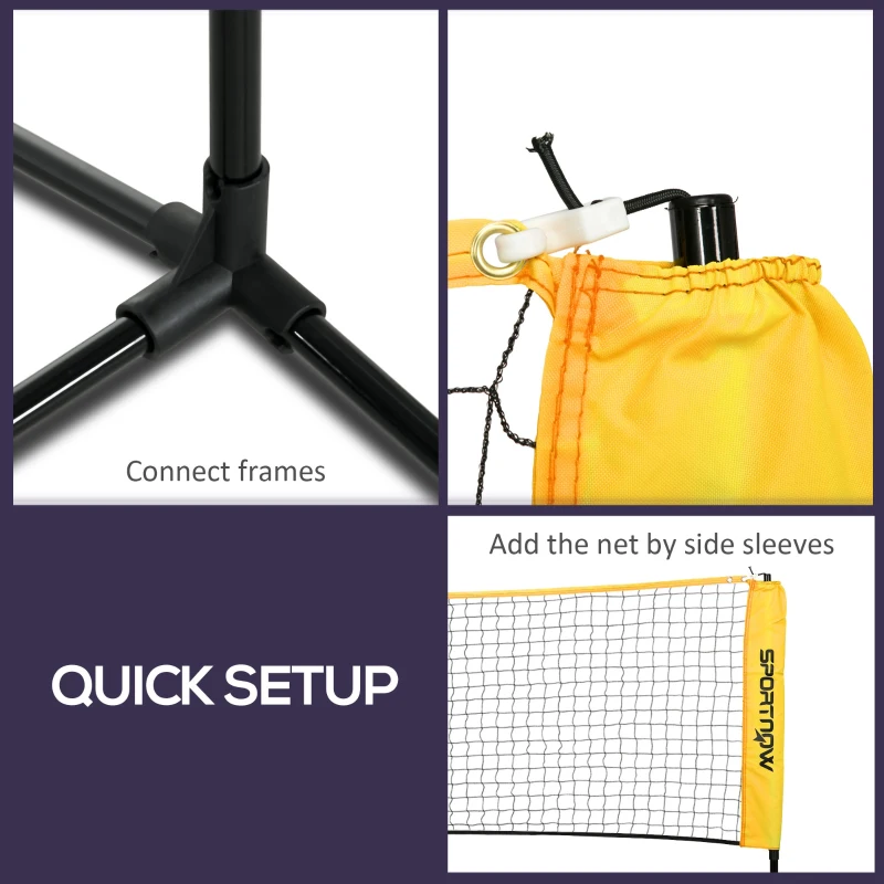 SPORTNOW 3m Badminton Net, Height Adjustable Outdoor Sports Net, with Carry Bag, for Tennis, Pickleball, Volleyball