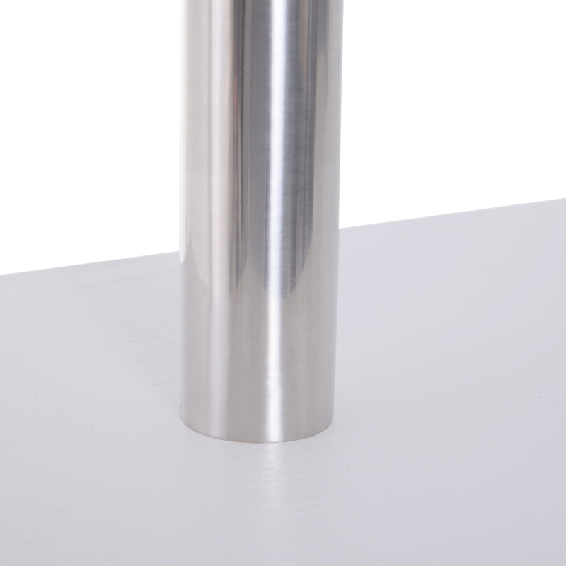 HOMCOM Birou modern cu biblioteca incorporata, Finisaj din lemn alb