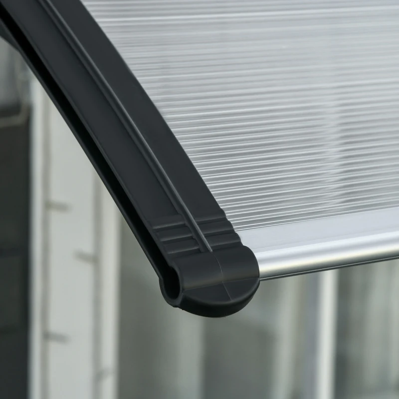 Outsunny Copertina Exterior – Policarbonat & Aluminiu pentru Usi & Ferestre