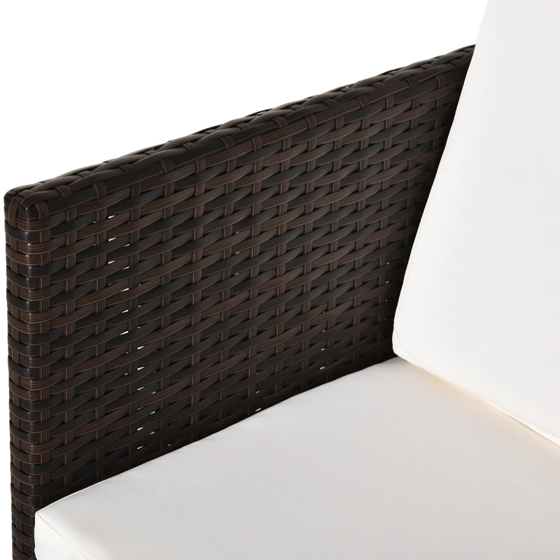 Outsunny 5 Piece Rattan Wicker Weave Sofa Set, Mixed Brown