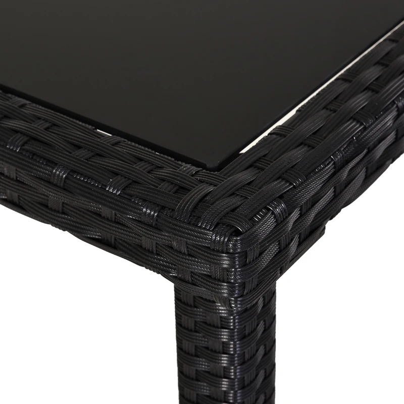 Outsunny 5 Piece Rattan Wicker Weave Sofa Set, Black