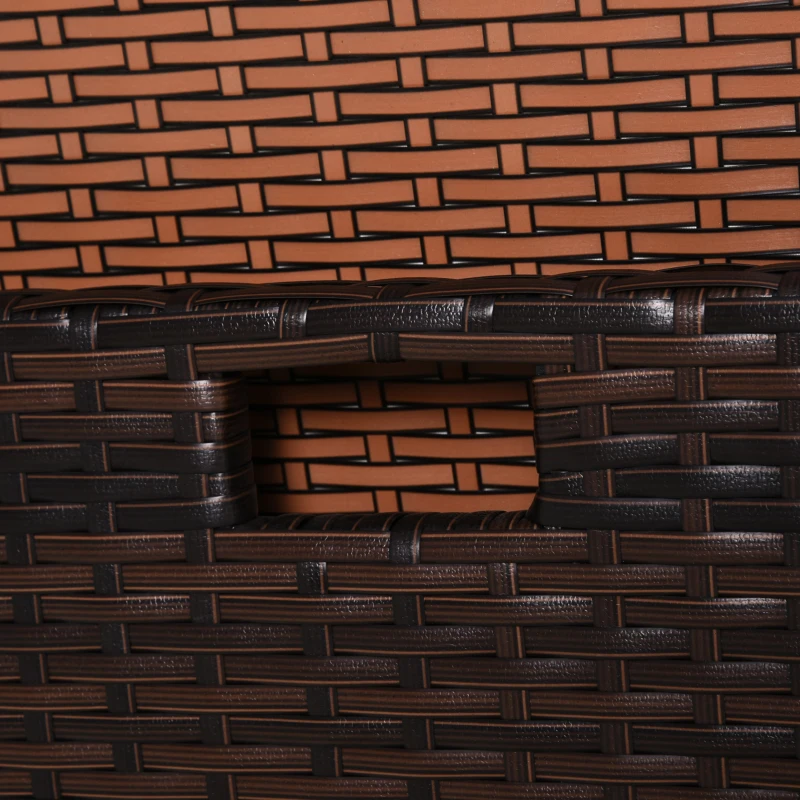 Outsunny 5 Piece Rattan Wicker Weave Sofa Set, Mixed Brown