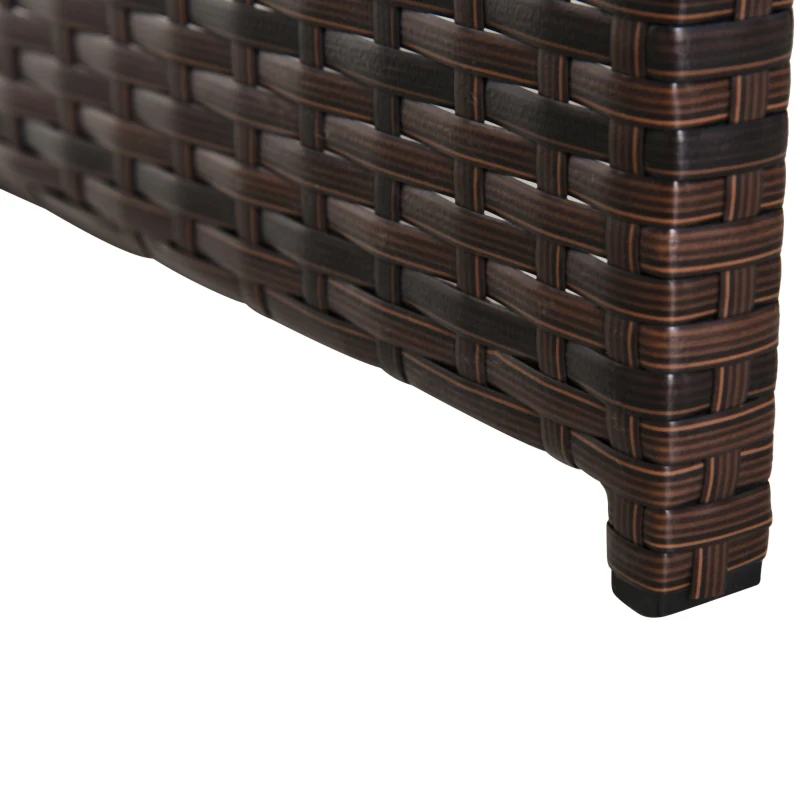 Outsunny 5 Piece Rattan Wicker Weave Sofa Set, Mixed Brown