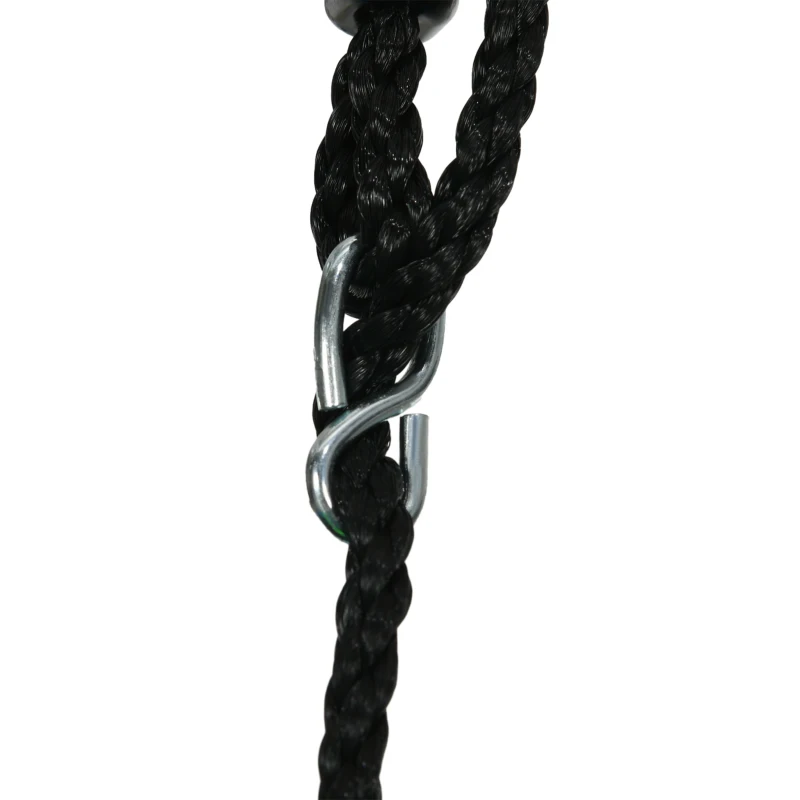 ZONEKIZ Trampolim para Crianças 3 em 1 com Superfície de Salto 160x92 cm Rede de Segurança Barra Horizontal e Baloiço Azul