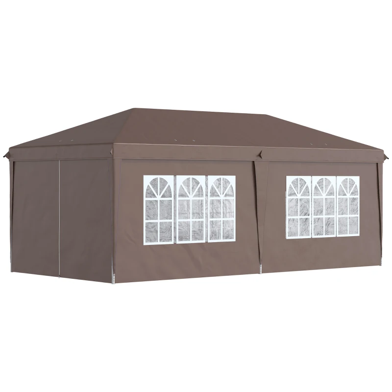 TONNELLE Outsunny Tonnelle Barnum De Jardin Pop-up Pliant 6L X 3l X 2,91H M Hauteur R-eacute