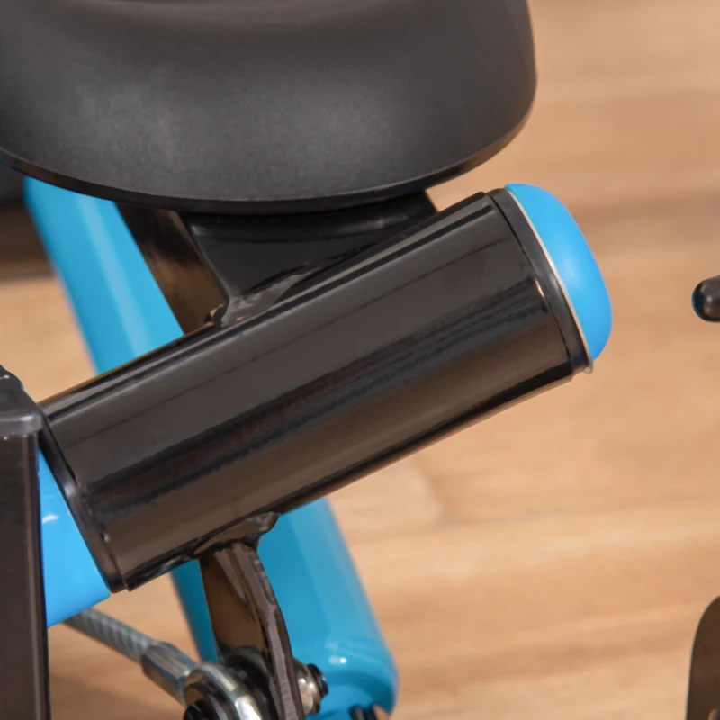 HOMCOM Stepper Fitness con Maniglia e Monitor LCD per Allenamento a Casa e Palestra, Blu