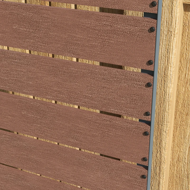 Outsunny 34 x 69.5cm Garden Planter Box, with Back Trellis, Brown