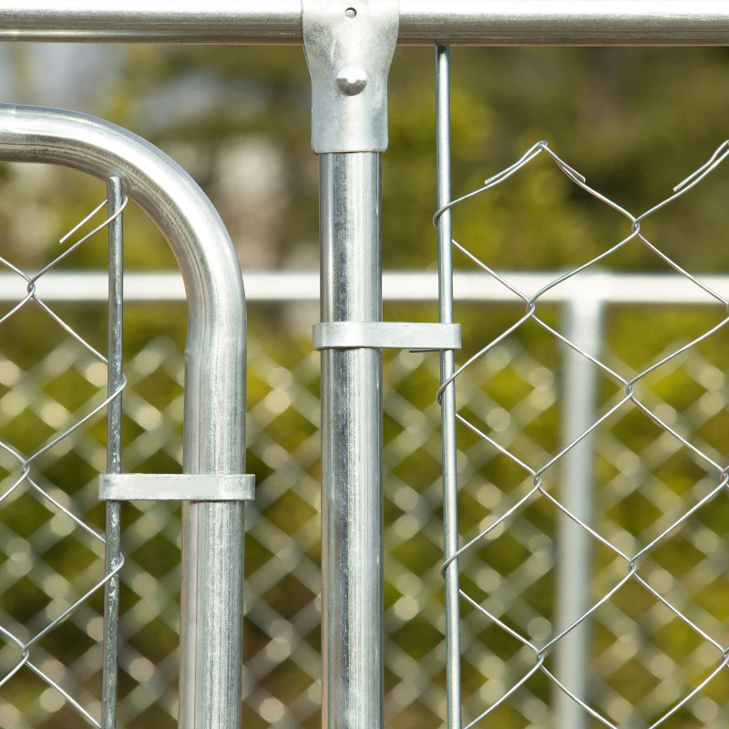 Pawhut tarc Caini 400×230×232 cm – Metal Galvanizat cu Acoperis Oxford(m-8)