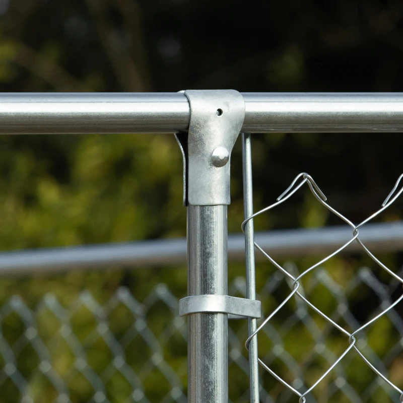 Pawhut tarc Caini 400×230×232 cm – Metal Galvanizat cu Acoperis Oxford(m-9)