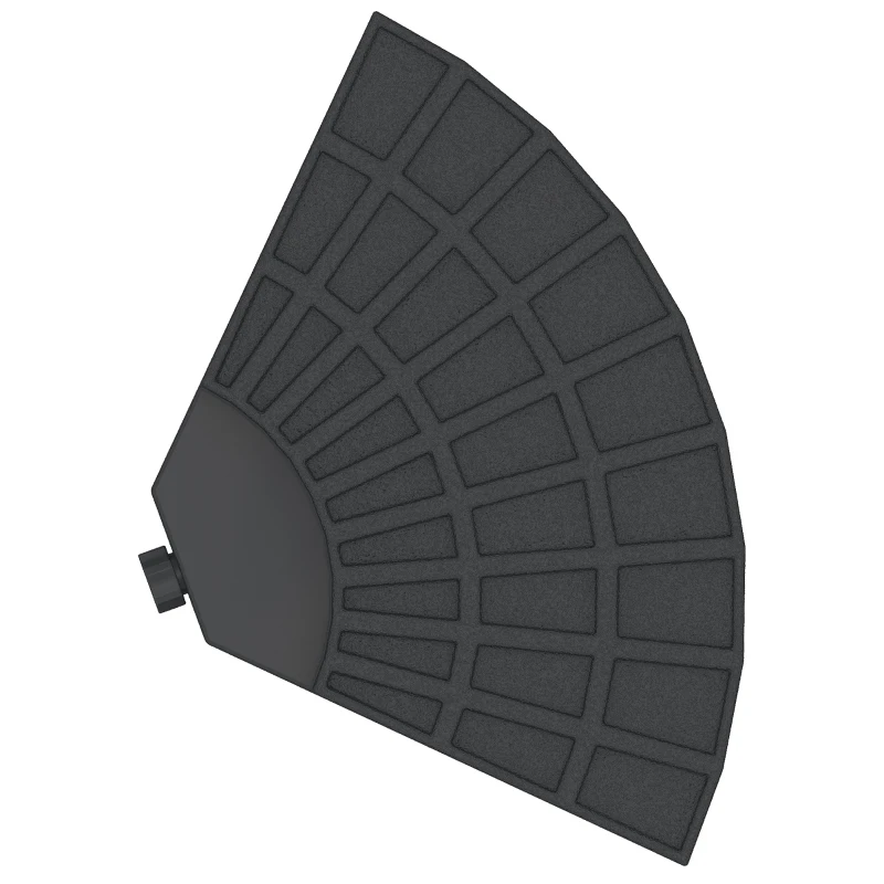 Outsunny Conjunto de Pesos para Base de Chapéu de Sol de 4 Peças Preenchível com 52 Litros de Água 60 kg de Areia ou 70 kg Ambos Preto