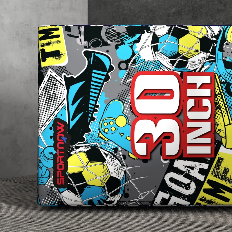 SPORTNOW Plyo Box 3 Altezze Jumping Box Antiscivolo per Casa e Palestra, 76x61x51cm, Multicolore