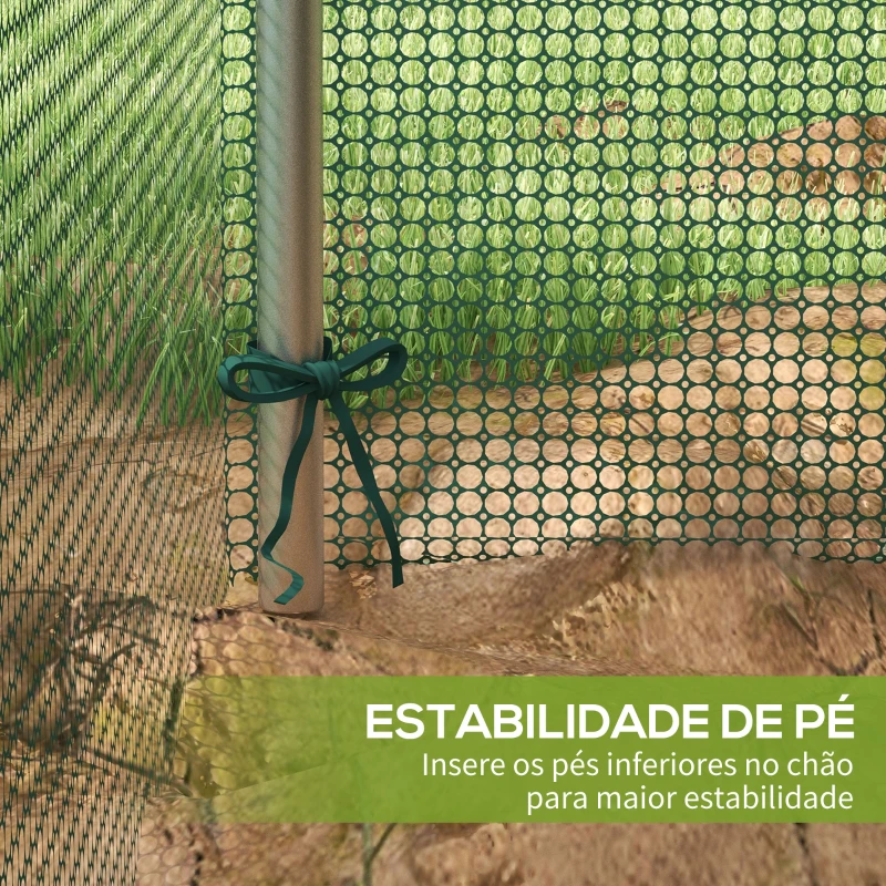 Outsunny Proteção para Cultivo Estufa de Proteção com Suportes de Aço para Plantas em Pátio Jardim Terraço 125x125x62,5 cm Verde