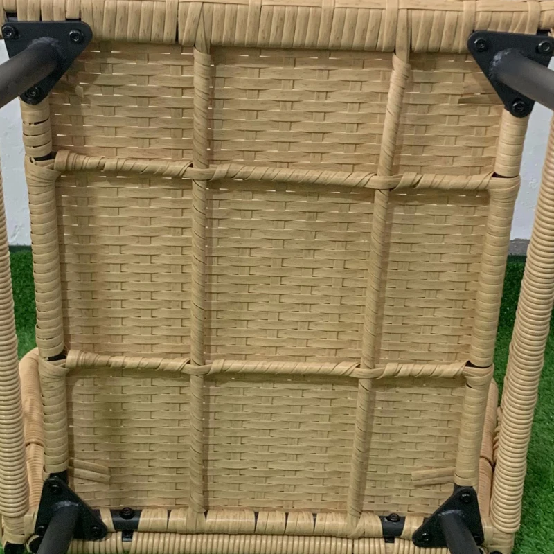 Outsunny Conjunto de Mesa e Poltronas para Jardim Exterior Jogo de 3 Peças de Vime com 2 Poltronas 1 Mesa para Terraço Natural