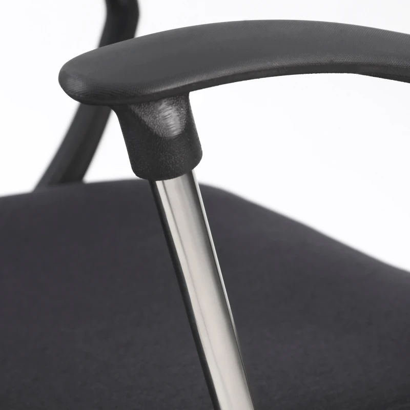 Vinsetto Lot de 2 fauteuils de bureau chaise de bureau réglable pivotant 360° fonction à bascule lin maille respirante noir