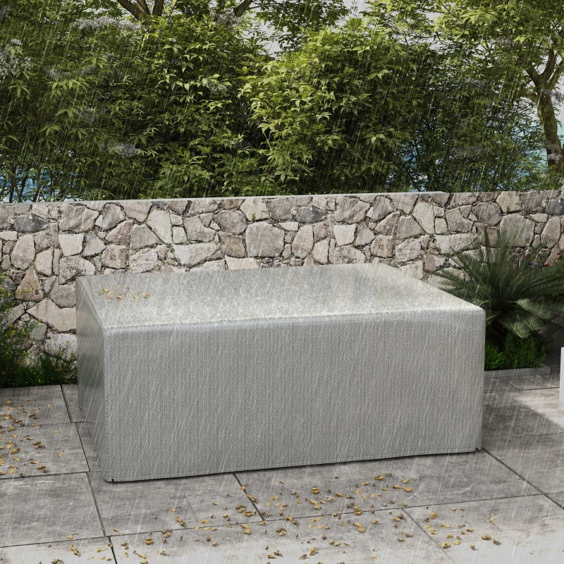 Outsunny 235 x 190 x 90 cm Large Patio Set Covers, Outdoor Garden Furniture Protection Cover Protector Waterproof Anti-UV Grey