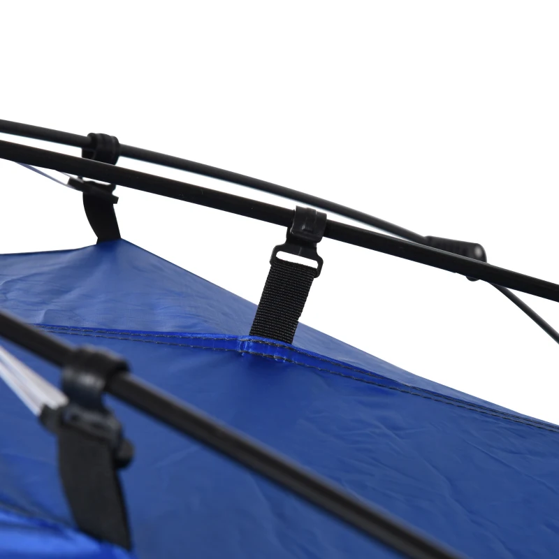 Outsunny Tenda de Praia Dobrável Tenda de Praia com Bolsa de Transporte Impermeável para Parque Campismo 247x247x145 cm Azul