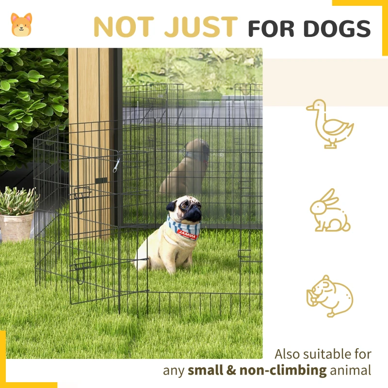 PawHut Padoc pentru Animale – 8 Panouri Metalice 76×61 cm