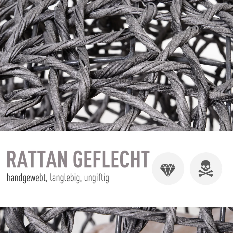 PawHut Domek dla kota z poduszką Miejsce do spania dla kota Jaskinia dla kota podwyższone nogi rattan PVC