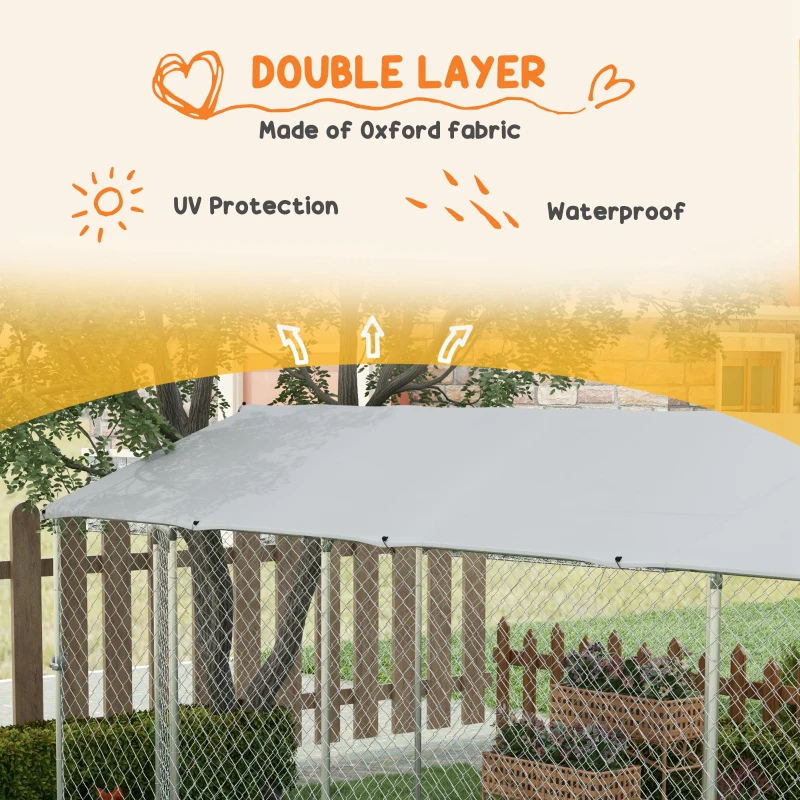 PawHut Cusca de 6 x 2,3 x 2,3 m pentru Caini, de Exterior(m-6)