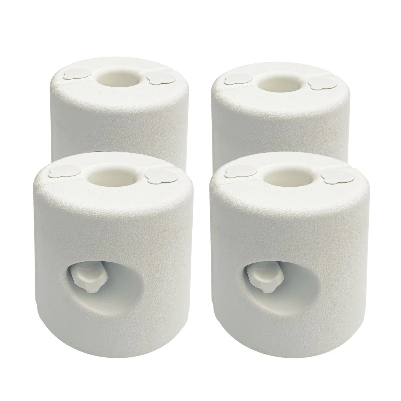 Outsunny Conjunto de 4 Pesos para Tendas Dobráveis Suportes Enchivel com 9,5 kg de Água ou 12 kg de Areia  Ø24x25,5 cm Branco