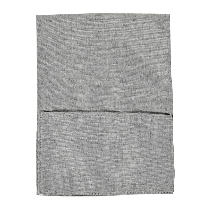 HOMCOM Mesa Auxiliar de Sofá en Forma de C con Bolsa de Almacenaje Extraíble Mesa Lateral para Salón Dormitorio Oficina 37x48x55,8 cm Roble y Blanco