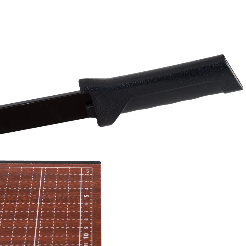 HOMCOM Cesoia Tagliacarte A4 12 Lame con Righello Guida Lama di Taglio Preciso per Casa 48x26,5x5 cm