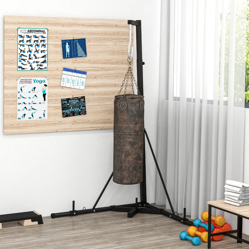 Supporto Sacco Boxe Pieghevole SPORTNOW Supporto Speed Bag Base Zavorrata Senza Fissaggio