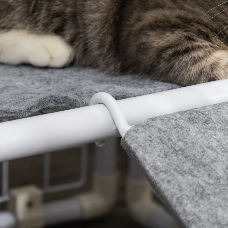 PawHut Conigliera Fai Da Te Porcellini d'India 9 pezzi Porta Scaletta Divisorio Piccoli Animali