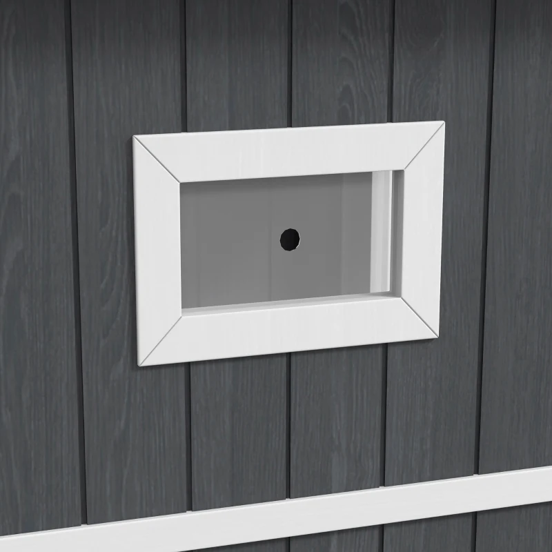 PawHut Niche pour chat extérieure maison pour chat 2 niveaux porte chatière porte à lamelles 60 x 60 x 90,5 cm gris