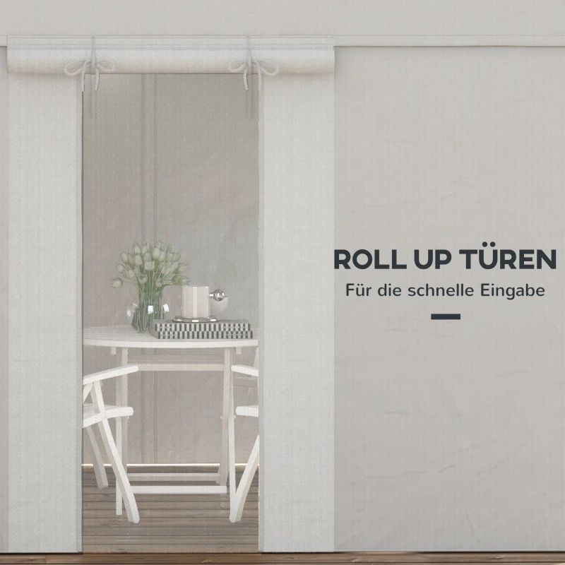 Outsunny Vervangend dak voor paviljoen, vervangende luifel, weerbestendig, 360 x 300 x 270 cm, wit