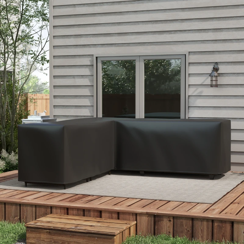 Outsunny 250 x 250cm L-Shaped Protective Furniture Cover