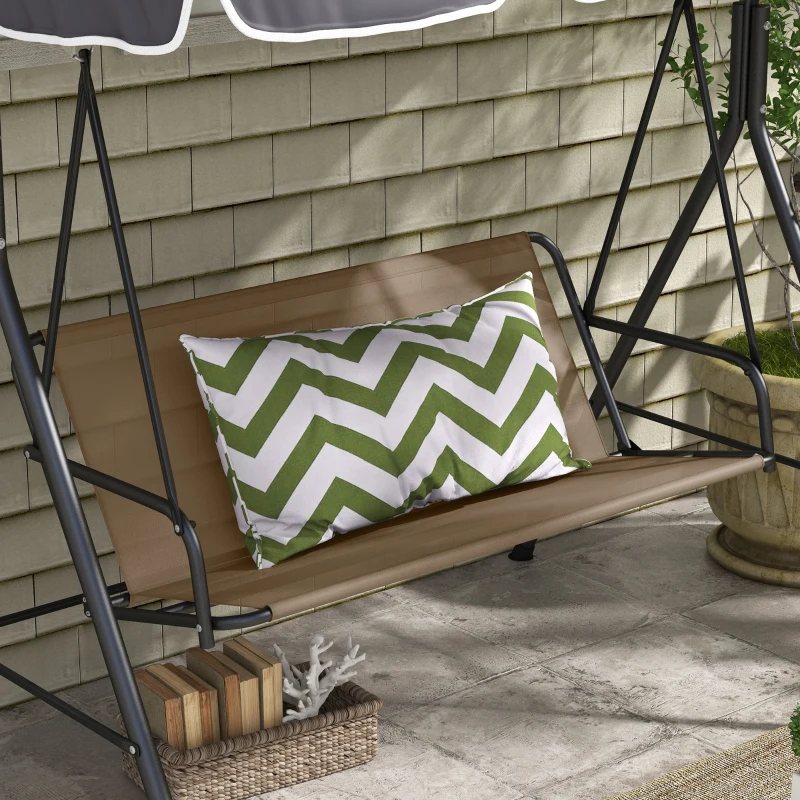 Outsunny Garden Swing Seat Cover Replacement, for 2 and 3 Seater Swing Bench, 115 x 45 x 45cm, Beige