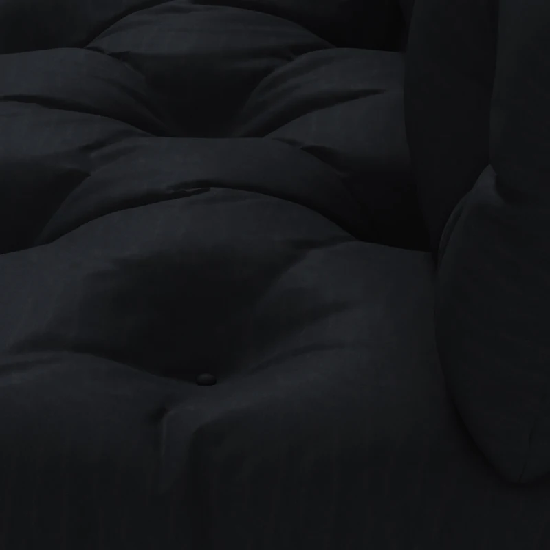 Outsunny Set de 2 Perne pentru Sezut si Spatar pentru Exterior pentru Paleti, Perne de Sezut Hidrofobe, Negru