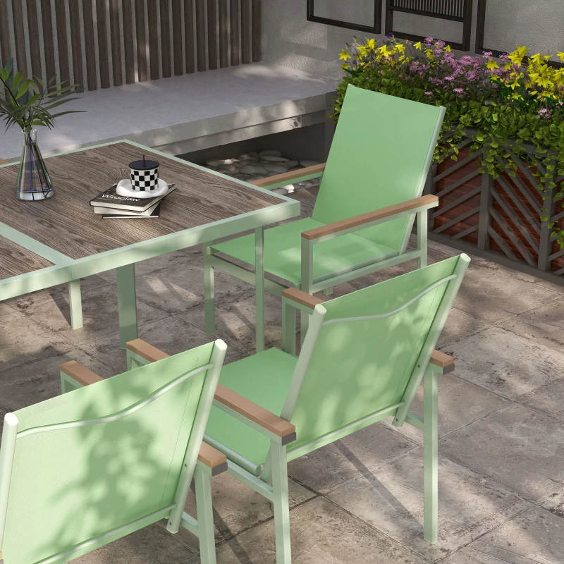 Outsunny Set de Masa de Gradina din 7 Piese cu Masa