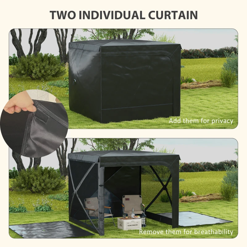 Outsunny Cort Copertina Pliabil de 2 x 2,5 m, Cort de Camping